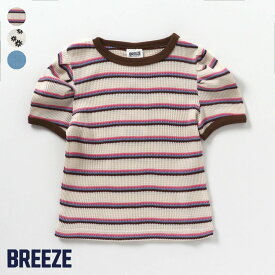 【CP】【SALE_21%OFF_新規】パフ袖ワッフルTシャツ ▽▽ 女の子 BREEZE ブリーズ 子供服 ブランド キッズ ベビー 半袖 Tシャツ トップス おしゃれ かわいい 夏服 夏 夏物 エフオー FO △△ j207024［返品不可］