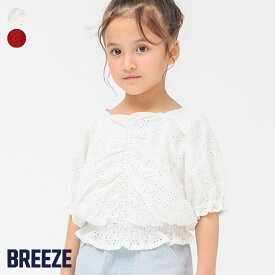 オールオーバーレーストップス ▽▽ 女の子 BREEZE ブリーズ 子供服 ブランド キッズ ベビー 半袖 Tシャツ シャツ ブラウス トップス おしゃれ かわいい 夏服 夏 夏物 エフオー FO △△ j207084