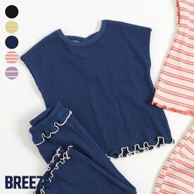 【5色展開】メロウリブフレンチスリーブTシャツ ▽▽ 女の子 BREEZE ブリーズ 子供服 ブランド キッズ ベビー 半袖 Tシャツ トップス おしゃれ かわいい 夏服 夏 夏物 エフオー FO △△ j207134