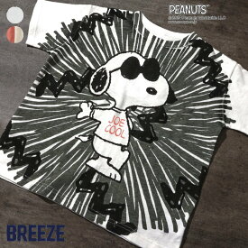 PEANUTS【JOE_COOL】2色2柄Tシャツ ▽▽ 男の子 女の子 BREEZE ブリーズ 子供服 ブランド キッズ ベビー 半袖 Tシャツ トップス おしゃれ かっこいい 夏服 夏 夏物 エフオー FO △△ j207674