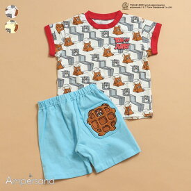 TOM_AND_JERRY_コーディネートセット ▽▽ 男の子 女の子 Ampersand アンパサンド 子供服 ブランド キッズ ベビー パジャマ 半ズボン 半袖 おしゃれ かわいい かっこいい 夏服 夏 夏物 エフオー FO △△ l258144