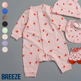 【SALE_40%OFF】総柄ロンパス_マイファーストブリーズ ▽▽ 綿100% 男の子 女の子 ユニセックス BREEZE ブリーズ 子供服 キッズ ベビー ロンパース おしゃれ ハート ギフト 出産祝い 秋 エフオー FO △△ j433015［返品不可］