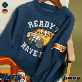【メルマガ】【10％OFFクーポン】【SALE_30%OFF】【リンク】Jimnyコラボ_ジャガードセーター ▽▽洗える マシンウォシャブル 男の子 BREEZE ブリーズ 子供服 キッズ ベビー ニット 車 ジムニー 冬 エフオー FO △△ j513915［返品不可］