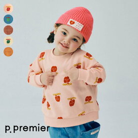 イロチ買いしたい総柄トレーナー_リンク ▽▽ 綿100% 男の子 女の子 ユニセックス p.premier プルミエ 子供服 キッズ ベビー スウェット トップス 長袖 おしゃれ かわいい 秋 エフオー FO △△ p411035