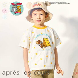 【20%OFFクーポン】【10%OFFクーポン】【SALE_50%OFF】トムとジェリー_総柄モチーフTシャツ ▽▽ 綿100% 男の子 女の子 アプレレクール 子供服 キッズ ベビー 半袖 トップス ハート ドット 夏服 夏物 エフオー FO △△ v207975［返品不可］