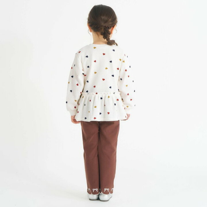 楽天市場】【新色追加】ワッフルペプラムハートモチーフTシャツ 