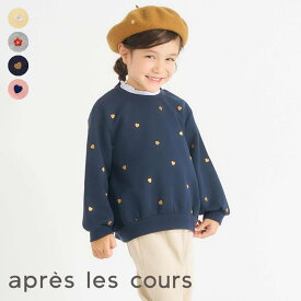 【10％OFFクーポン】【SALE_30%OFF】アソート総柄刺繍レイヤードトレーナー ▽▽ 女の子 アプレレクール 子供服 キッズ ベビー スウェット トップス 長袖 ハート かわいい 秋 エフオー FO △△ v411805［返品不可］