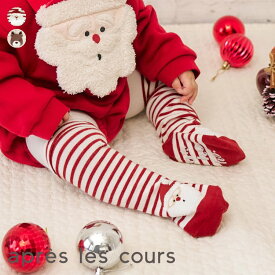 【10％OFFクーポン】クリスマスモチーフタイツ ▽▽ 男の子 女の子 ユニセックス アプレレクール 子供服 キッズ ベビー トナカイ サンタクロース 冬 エフオー FO △△ v555015