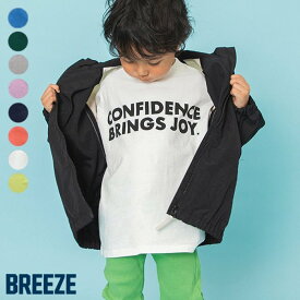 【新作】WEB限定_シンプルロゴTシャツ ▽▽ 綿100% 女の子男の子 BREEZE ブリーズ 子供服 キッズ ベビー トップス ロンT 長袖 通園通学 プチプラ ジュニア 春 エフオー FO △△ j106956
