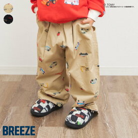 【新作】TOMICA×BREEZE_刺繍総柄パンツ ▽▽ 綿100% 男の子 BREEZE ブリーズ 子供服 キッズ ベビー ボトムス ロングパンツ 長ズボン トミカ 車 春 エフオー FO △△ j121976