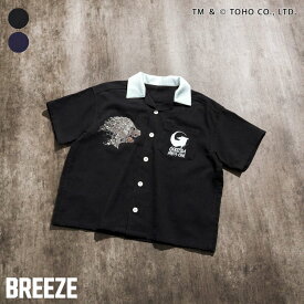 【クーポンでさらに10%OFF】【新作】【リンク】WEB限定_ゴジラ刺繍シャツ ▽▽ 男の子 BREEZE ブリーズ 子供服 キッズ ベビー ブラウス 半袖シャツ おしゃれ 夏 エフオー FO △△ j309956