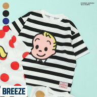 【新作】WEB限定_OSAMU_GOODSコラボ_ボーダー＆ドットTシャツ ▽▽綿100% 男の子 女の子 ユニセックス BR…