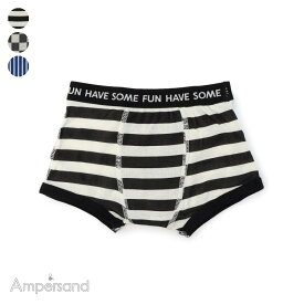 シンプル柄ボクサーパンツ ▽▽綿100% 男の子 Ampersand アンパサンド 子供服 キッズ ベビー ブリーフパンツ 下着 おしゃれ 夏 エフオー FO △△ l351066