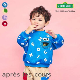 【10％OFFクーポン】セサミストリート_総柄ポケットトレーナー ▽▽ 男の子 女の子 ユニセックス アプレレクール 子供服 キッズ ベビー スウェット トップス 長袖 エルモ クッキーモンスター ビッグバード エフオー FO △△ v111916