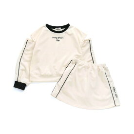 【SALE_50%OFF_再値下げ】肩開きライントレーナー＆スカパンセット ▽▽ 女の子 ALGY アルジー 子供服 ブランド キッズ ベビー スカート 長袖 ミニ丈 ひざ丈 おしゃれ かわいい 夏服 夏 夏物 エフオー FO △△ g225904［返品不可］