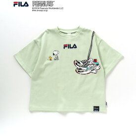 WEB別注_PEANUTS×FILA(フィラ)コラボ_スニーカーアート ▽▽ 男の子 女の子 BREEZE ブリーズ 子供服 ブランド キッズ ベビー 半袖 Tシャツ トップス おしゃれ かわいい かっこいい 夏服 夏 夏物 エフオー FO △△ j207864