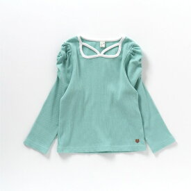 【SALE_20%OFF_4/22(月)お昼12:59まで】ホルターネックパワショルTシャツ ▽▽ 女の子 アプレレクール 子供服 ブランド キッズ ベビー ロンT 長袖 Tシャツ トップス おしゃれ かわいい 春服 春 春物 エフオー FO △△ v106844［返品不可］