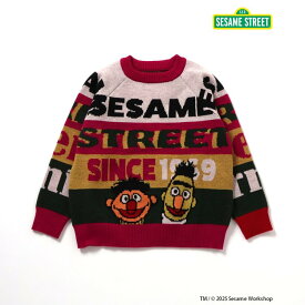 【10％OFFクーポン】【SALE_40%OFF】セサミストリート_2色2柄ジャガードセーター ▽▽ 男の子 BREEZE ブリーズ 子供服 キッズ ベビー ニット クッキーモンスター 秋 エフオー FO △△ j413905［返品不可］
