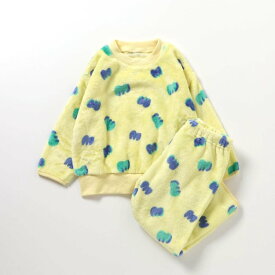 【10％OFFクーポン】【SALE_30%OFF_2/12(木)午前9:59まで】WEB限定_フリースパジャマ ▽▽ 男の子 女の子 ユニセックス BREEZE ブリーズ 子供服 キッズ ベビー 上下セット 長袖 上下セット ハート ルームウェア 冬 エフオー FO △△ j558965［返品不可］