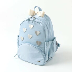 ハートモチーフリュック ▽▽ 女の子 アプレレクール 子供服 キッズ バッグ 通園 通学 遠足 鍵フック付き リフレクター 撥水 大容量 おしゃれ かわいい 春物 エフオー FO △△ v166035