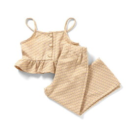 【10%OFFクーポン】【SALE_60%OFF】【リンク】フラワージャガードビスチェ・フレアパンツセット ▽▽ 女の子 アプレレクール 子供服 キッズ ベビー オーバーオール サロペット 2点セット 夏 エフオー FO △△ v219926［返品不可］