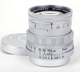 【美品】 Leica/ライカ Leitz Summicron 50mm F2 Rigid L39マウント 逆ローレット シルバー レンズ#HK8532