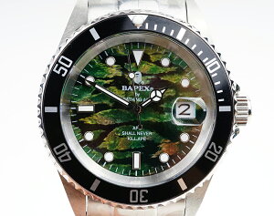 yVizA BATHING APE/AExCVOEGCv Bapex T001V[Y Rolex/bNX Submariner/Tu}[i[ ^Cv 40mm  rv#33791