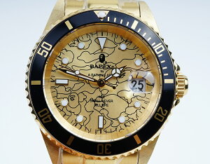 yVizA BATHING APE/AExCVOEGCv Bapex T001V[Y Rolex/bNX Submariner/Tu}[i[ ^Cv 40mm  rv#33890K