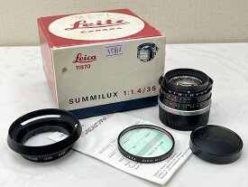 【美品】Leica/ライカ leitz Summilux M 35mm f1.4 Pre ASPH カナダ産 12504フード付き レンズ