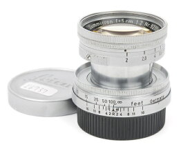 【美品】Leica/ライカ　Summicron 50mmf2 5cm Radioactiveイエローガラス放射性 ドイツ産シルバーL39 #jp26737