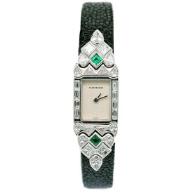 【アンティーク大珍品】Cartier/カルティエ ジュエリー K18WG ウォッチ レディース腕時計 未研磨オリジナル状態 #HK10852