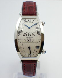 【コレクション】Cartier/カルティエ Tonneau Two Time Zones "CPCP" 2487 マカオ返還限定版 1999年 WG 手巻き 腕時計 #HK10873X