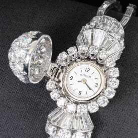 【アンティーク・レア】Jaeger-LeCoultre/ジャガー・ルクルト Ref.7679 Van Cleef & Arpels K18WG ダイヤモンド 1949年 腕時計 #JP28645
