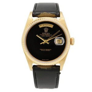 ROLEX/�����b�N�X Day-Date 36 18038 �u���b�N�I�j�L�X������ 18K�C�G���[�S�[���h �������� �����Y �r���v #HK11640