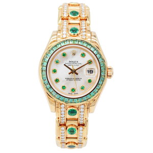 ROLEX/�����b�N�X Lady-Datejust �p�[���}�X�^�[ ���f�B�f�C�g�W���X�g 69308 YG �_�C�������h �G�������h#HK11514
