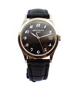 �yPiece Unique�zPatek Philippe �p�e�b�N�t�B���b�v Calatrava �J���g���o 5296G Black Dial WG #HK11402