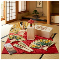 【P2/12%OFFクーポン】投扇興セット 本格和風ゲーム 伝統遊び お座敷遊び 扇子投げゲーム 手作り 松製枕/…