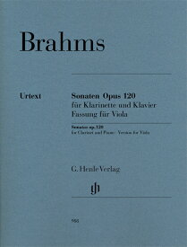 輸入楽譜／ビオラ（ヴィオラ）／ブラームス：クラリネット・ソナタ op. 120 - 1 op. 120 - 2
