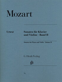 輸入楽譜／バイオリン（ヴァイオリン）／モーツァルト：ヴァイオリン・ソナタ 第2巻