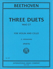 輸入楽譜／アンサンブル／二重奏・デュオ（Duo）／ベートーヴェン：3つの二重奏曲
