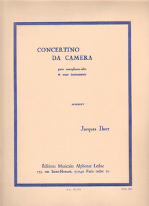 輸入楽譜/サクソフォン/イベール:室内小協奏曲