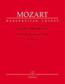 輸入楽譜／アンサンブル／二重奏・デュオ（Duo）／モーツァルト：ヴァイオリンとヴィオラのための 二重奏曲 KV 423, 424