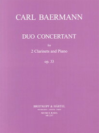 輸入楽譜／アンサンブル／二重奏・デュオ（Duo）／ベールマン：協奏的二重奏曲 op. 33
