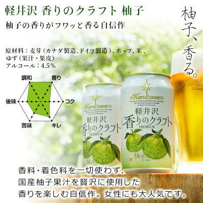 楽天市場 軽井沢ビール 香りのクラフト 柚子 お試し クラフトビール 宅飲み 家飲み セット 地ビール 軽井沢香りのクラフト柚子 6缶セット 350ml 6缶 N Eb 軽井沢ブルワリー 楽天市場店