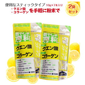 2袋セット 燃やしま専科 レモン風味 スティックタイプ 70g (10g×7本入) エナジークエスト スポーツドリンク 粉末 サプリメント ダイエット クエン酸 コラーゲン オルニチン ナイアシン パントテン酸