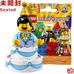 71021 LEGO ���S �~�j�t�B�M���A�V���[�Y 18 �P�[�L�j�b LEGO Collectable Minifigures Series 18 Birthday Cake Guy �y71021-10�z