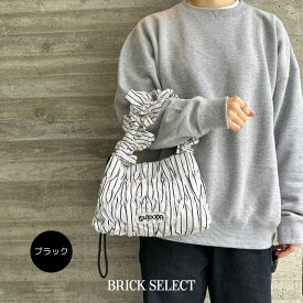 【再入荷】OUTDOOR PRODUCTS アウトドアプロダクツ Stripe Frill Shoulder ショルダーバッグ フリルバッグ バッグ ハンドバッグ カジュアル ストライプ 軽量 おしゃれ オリジナル商品 お仕事 通勤 通学 ビジネス タウンユース