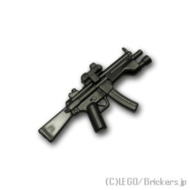 レゴ カスタム パーツ ミニフィグ サブマシンガン MP5A4 リフレックスサイト付き [Black/ブラック] | レゴ互換品 ミニフィギュア 人形 ミリタリー 武器 銃 マシンガン 機関銃