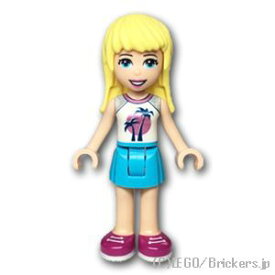 レゴ フレンズ ミニフィグ ステファニー - ヤシの木のシャツとスカート | LEGO純正品の フィギュア 人形 ミニフィギュア