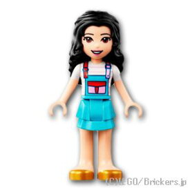 レゴ フレンズ ミニフィグ エマ - ホワイトシャツにエプロンスカート | LEGO純正品の フィギュア 人形 ミニフィギュア